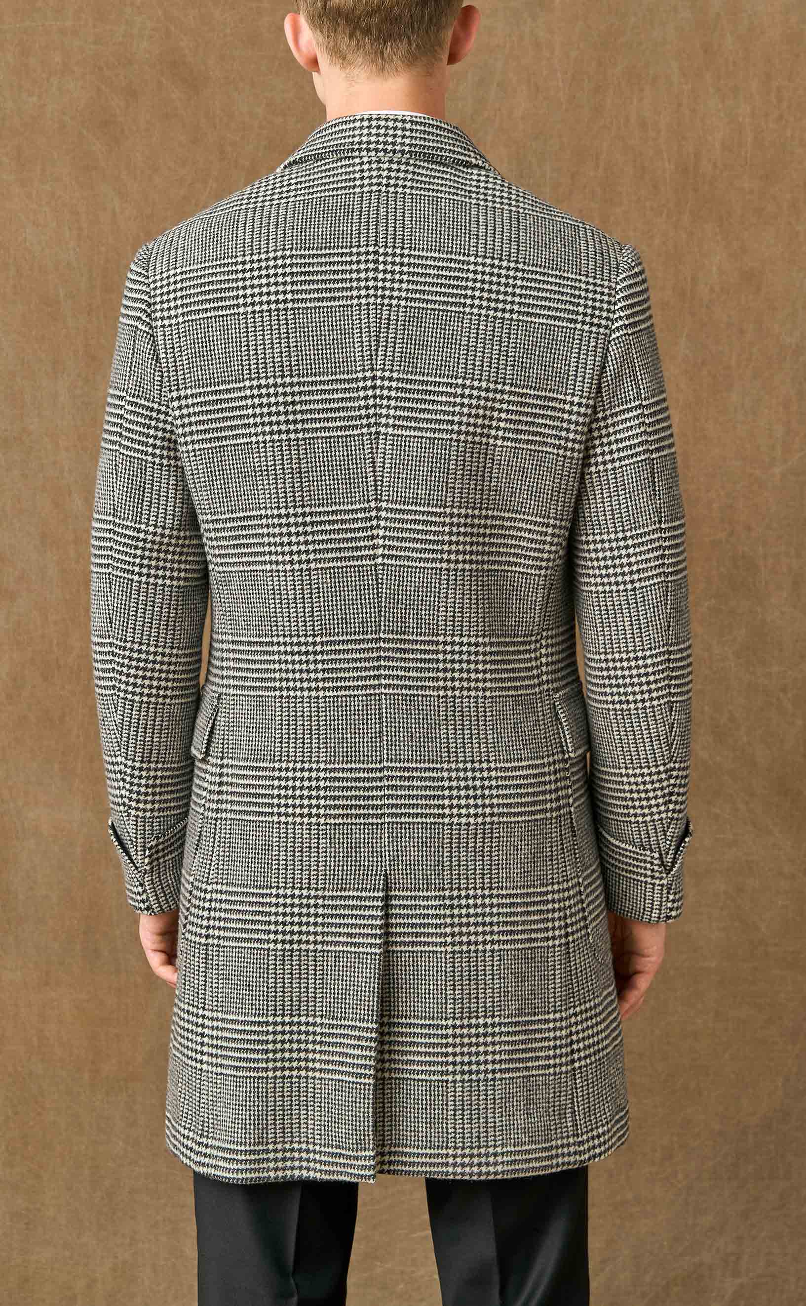 Black & White Check Overcoat